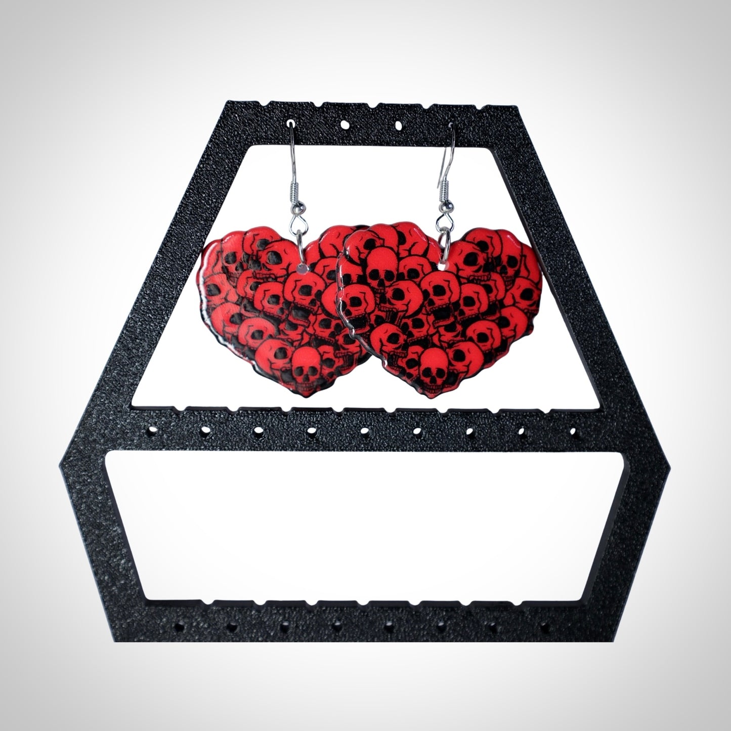 Skull Heart Earrings