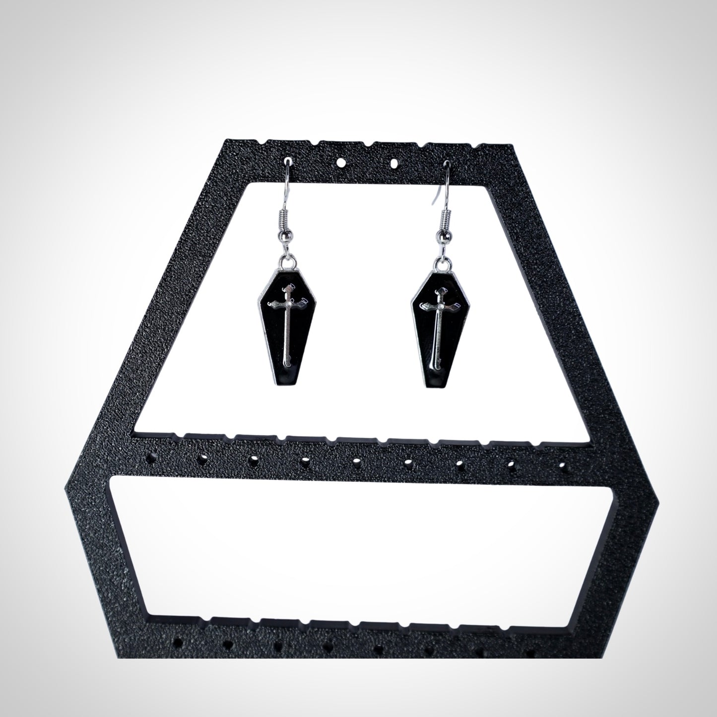 Cross Coffin Earrings