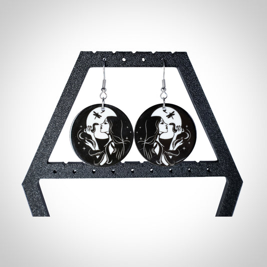 Goth Snake Girl Earrings