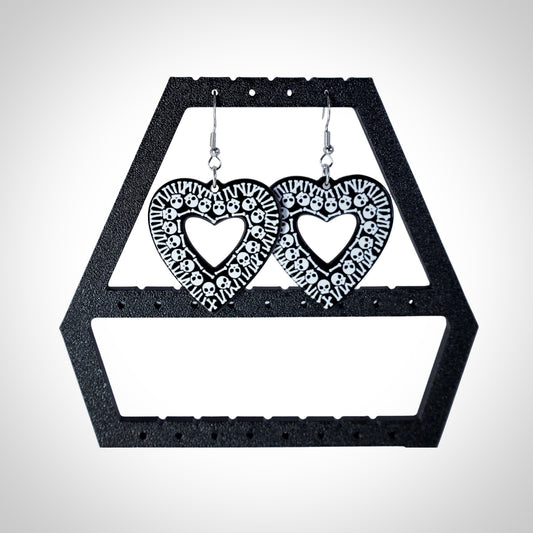 Skull Heart Earrings