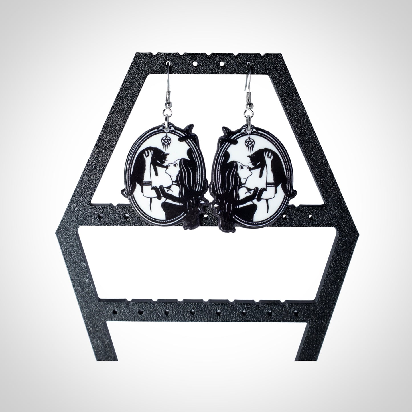Goth Cat Girl Earrings