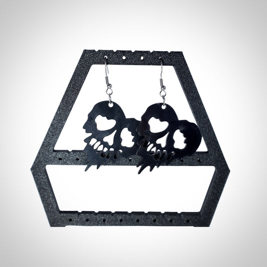 Heart Skull Earings